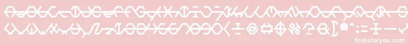 PolygonStar Font – White Fonts on Pink Background