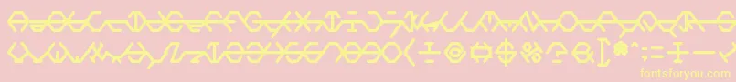 PolygonStar Font – Yellow Fonts on Pink Background