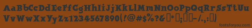 Jobberno Font – Black Fonts on Brown Background