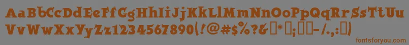 Jobberno Font – Brown Fonts on Gray Background