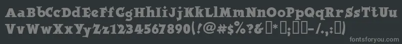 Jobberno-fontti – harmaat kirjasimet mustalla taustalla