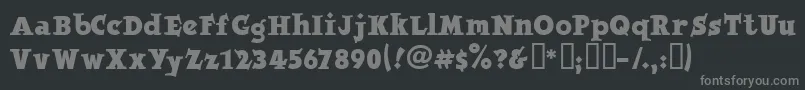 フォントJobberno – 黒い背景に灰色の文字