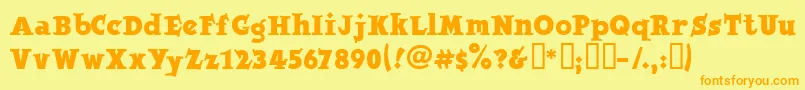 Jobberno Font – Orange Fonts on Yellow Background