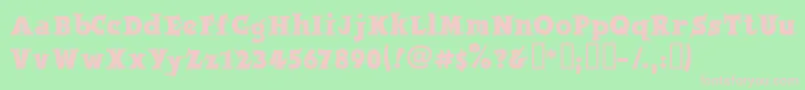 Jobberno Font – Pink Fonts on Green Background