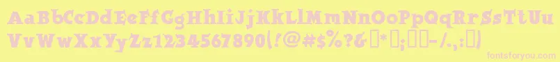 Jobberno Font – Pink Fonts on Yellow Background