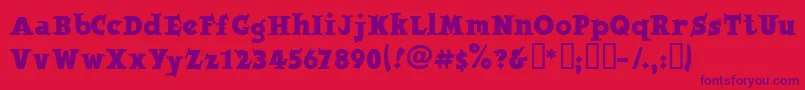 Jobberno Font – Purple Fonts on Red Background