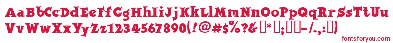 Шрифт Jobberno – красные шрифты