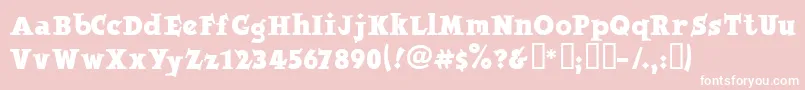 Jobberno Font – White Fonts on Pink Background