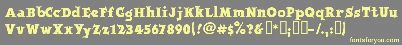 Jobberno Font – Yellow Fonts on Gray Background