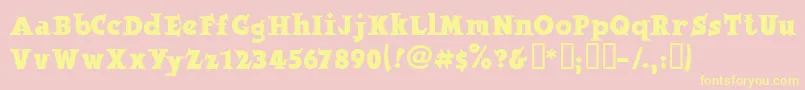 Jobberno Font – Yellow Fonts on Pink Background