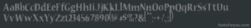 VtcSeeindubbledointripleRegular-Schriftart – Graue Schriften auf schwarzem Hintergrund