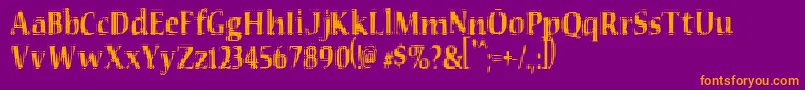 VtcSeeindubbledointripleRegular Font – Orange Fonts on Purple Background