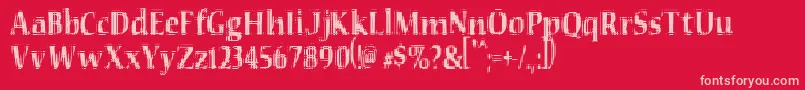 VtcSeeindubbledointripleRegular Font – Pink Fonts on Red Background