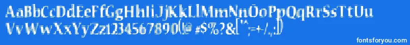 VtcSeeindubbledointripleRegular Font – White Fonts on Blue Background