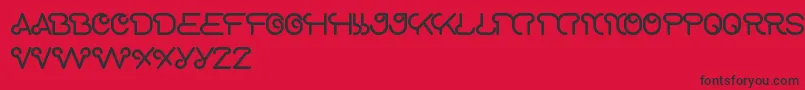 Fonte ScooterExperiment – fontes pretas em um fundo vermelho