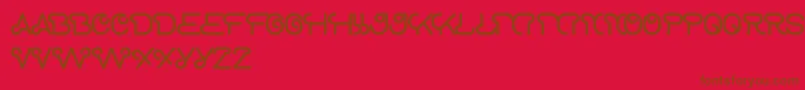 ScooterExperiment Font – Brown Fonts on Red Background