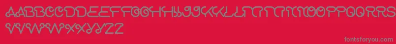 ScooterExperiment-Schriftart – Graue Schriften auf rotem Hintergrund
