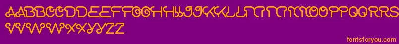 ScooterExperiment Font – Orange Fonts on Purple Background