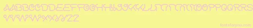 ScooterExperiment Font – Pink Fonts on Yellow Background