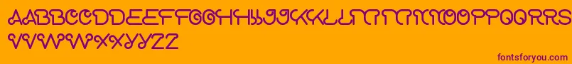 ScooterExperiment Font – Purple Fonts on Orange Background