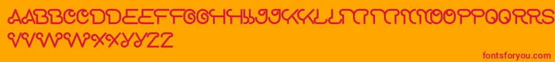 Шрифт ScooterExperiment – красные шрифты на оранжевом фоне