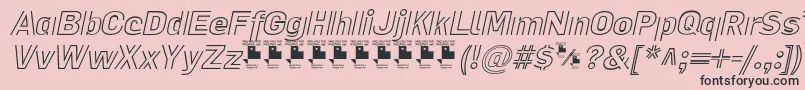 LaPejinaFontItalicPersonalUse Font – Black Fonts on Pink Background