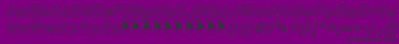 LaPejinaFontItalicPersonalUse-Schriftart – Schwarze Schriften auf violettem Hintergrund