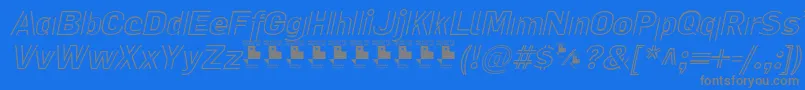 LaPejinaFontItalicPersonalUse Font – Gray Fonts on Blue Background