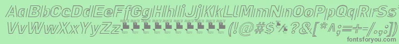 LaPejinaFontItalicPersonalUse Font – Gray Fonts on Green Background