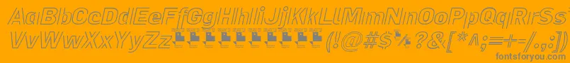 LaPejinaFontItalicPersonalUse Font – Gray Fonts on Orange Background