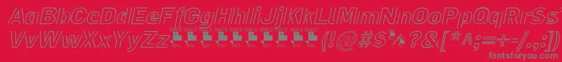 Czcionka LaPejinaFontItalicPersonalUse – szare czcionki na czerwonym tle