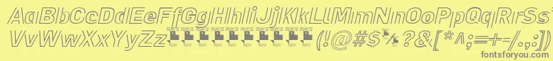 LaPejinaFontItalicPersonalUse Font – Gray Fonts on Yellow Background