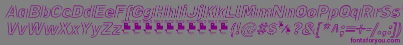 LaPejinaFontItalicPersonalUse Font – Purple Fonts on Gray Background