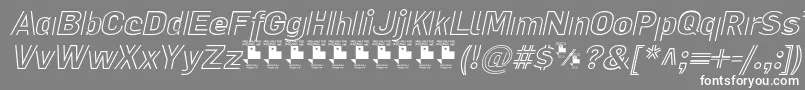 LaPejinaFontItalicPersonalUse Font – White Fonts on Gray Background