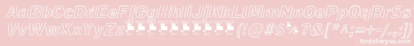 LaPejinaFontItalicPersonalUse Font – White Fonts on Pink Background
