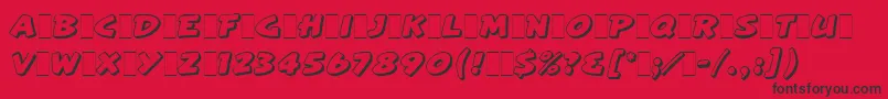 ArtisteLetPlain.1.0 Font – Black Fonts on Red Background