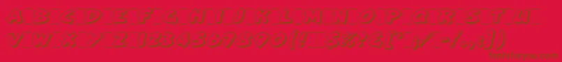 ArtisteLetPlain.1.0 Font – Brown Fonts on Red Background