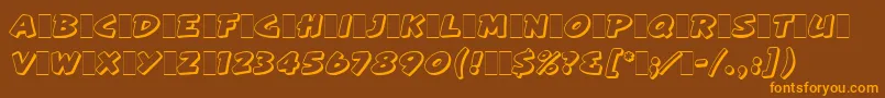 ArtisteLetPlain.1.0 Font – Orange Fonts on Brown Background