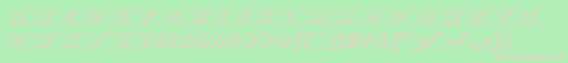 ArtisteLetPlain.1.0 Font – Pink Fonts on Green Background