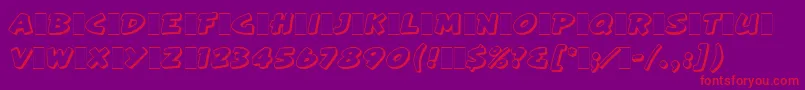 ArtisteLetPlain.1.0 Font – Red Fonts on Purple Background