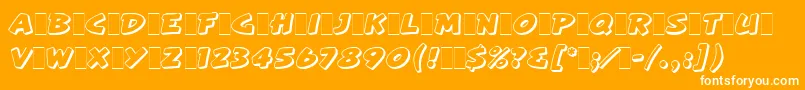 ArtisteLetPlain.1.0 Font – White Fonts on Orange Background