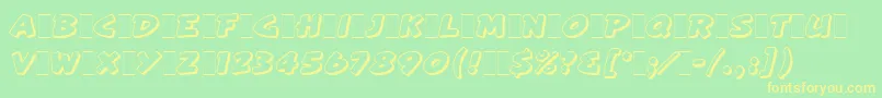 ArtisteLetPlain.1.0 Font – Yellow Fonts on Green Background