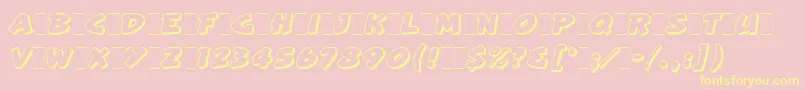 ArtisteLetPlain.1.0 Font – Yellow Fonts on Pink Background