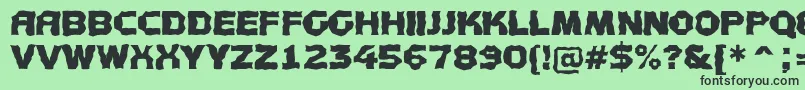 AConceptotitulbroken Font – Black Fonts on Green Background