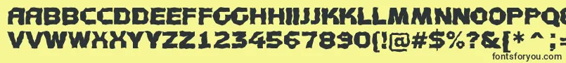 AConceptotitulbroken Font – Black Fonts on Yellow Background