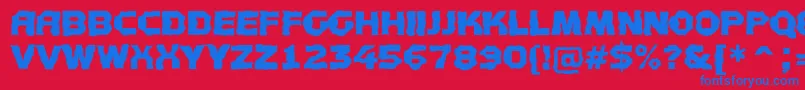 AConceptotitulbroken Font – Blue Fonts on Red Background
