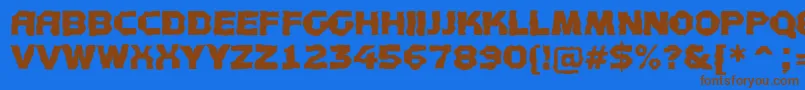 AConceptotitulbroken Font – Brown Fonts on Blue Background