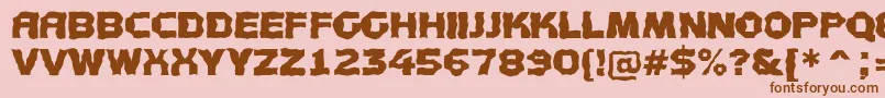 AConceptotitulbroken Font – Brown Fonts on Pink Background