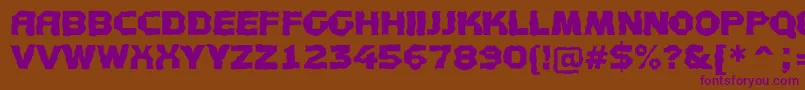 AConceptotitulbroken Font – Purple Fonts on Brown Background