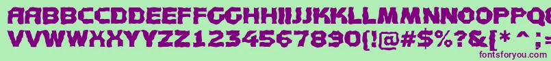 AConceptotitulbroken Font – Purple Fonts on Green Background